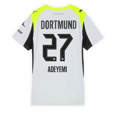 Fotballdrakt Dame Borussia Dortmund Karim Adeyemi #27 Bortedrakt 2025-26 Kortermet Fotballdrakt Dame Borussia Dortmund Karim Adeyemi #27 Bortedrakt 2025-26 Kortermet